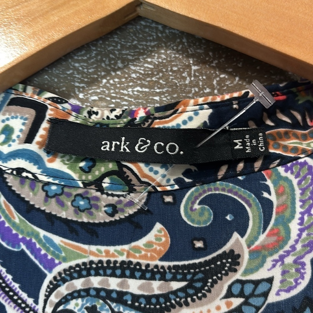Ark & Co Paisley Open back tank sundress size M - Picture 6 of 13